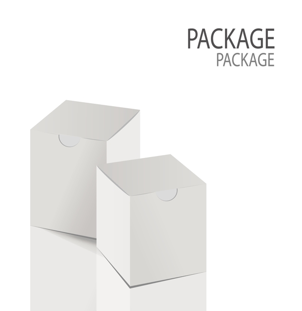 灰色包装盒样式设计素材