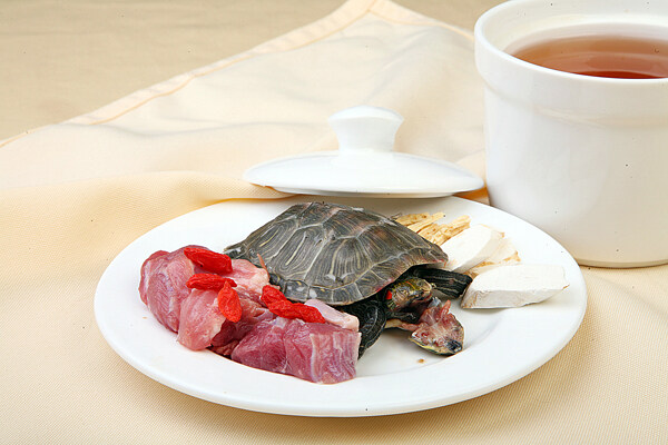 豫菜土茯苓炖长寿龟图片