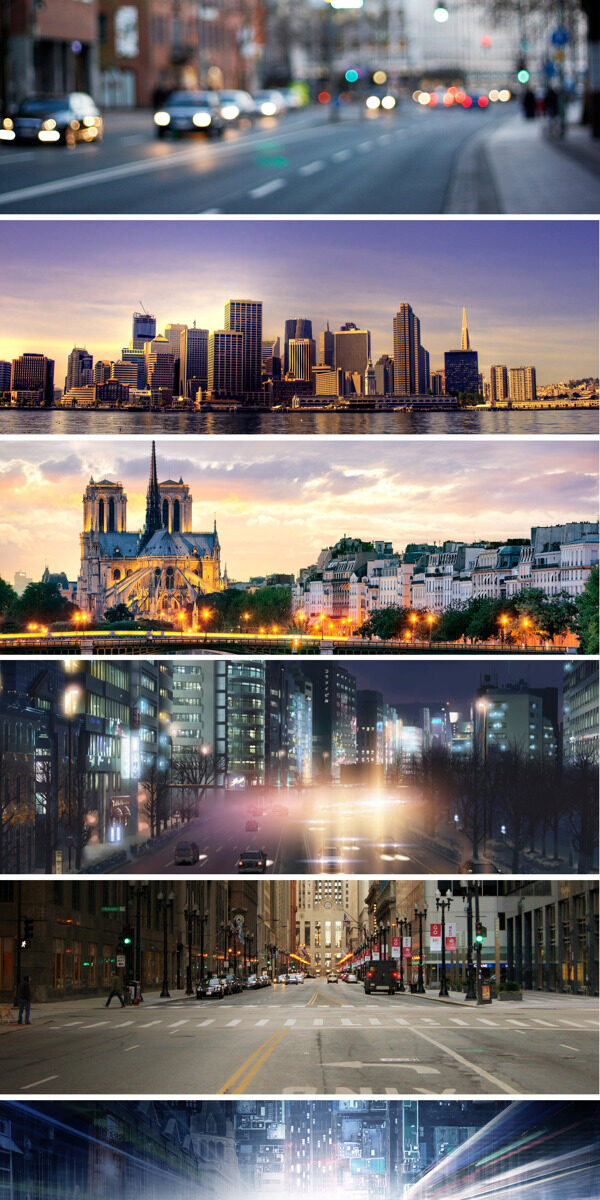 天猫淘宝欧美建筑物城市首页背景图海报背景