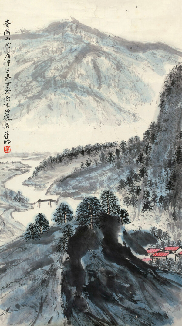 春满山村图片