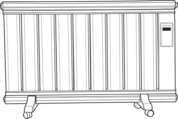 电暖器线稿矢量图图片