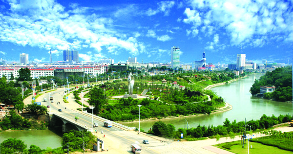 六安滨河公园全景图片