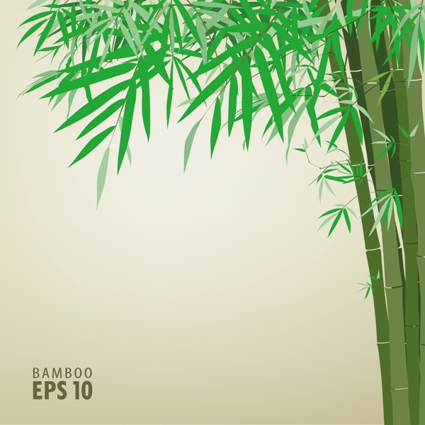 绿竹背景文本模板