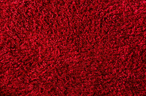 红色毛绒地毯