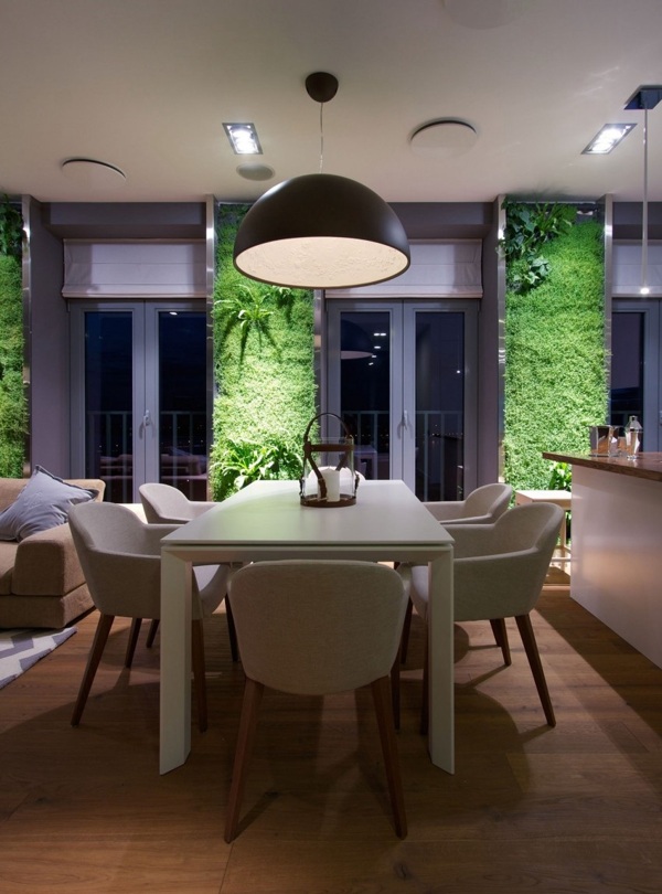 现代简约风室内设计餐厅餐桌效果图