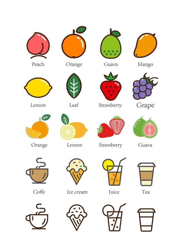 水果UI图标冷饮