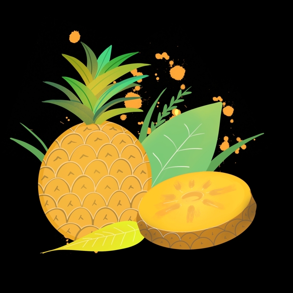 菠萝凤梨黄金甜蜜热带水果PNG