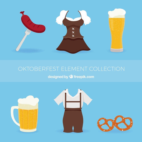 德国传统服装啤酒和食品