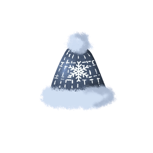 冬日元素手绘手套服饰帽子元素圣诞节冬天