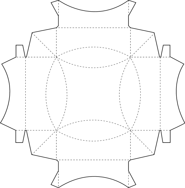 包装盒外形矢量纸盒矢量包装盒展开分割图矢量114