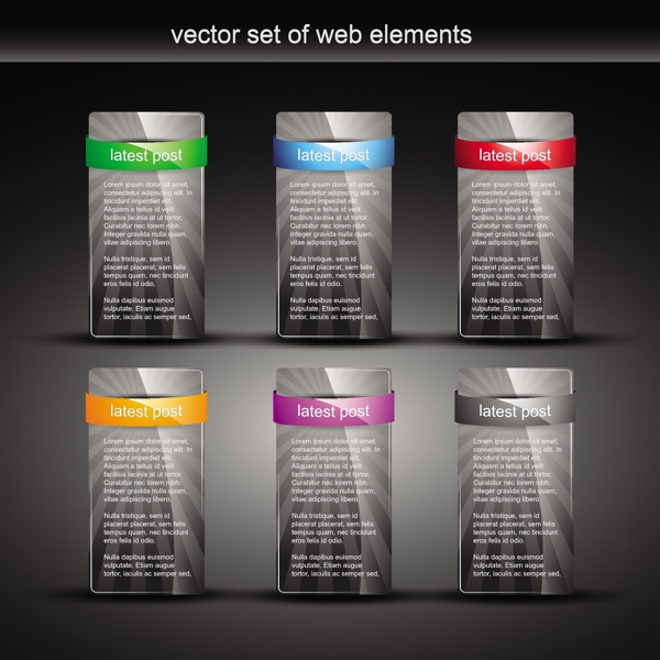 纹理的网页设计矢量箱带晶体纹理Web2.0网站设计