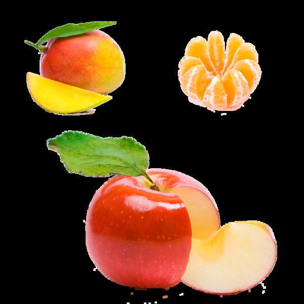 新鲜水果橘子苹果素材