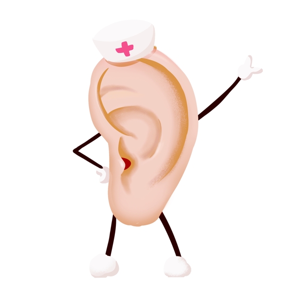 卡通耳朵爱耳日耳朵元素