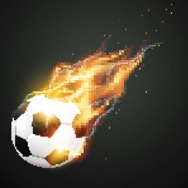 燃烧的足球海报