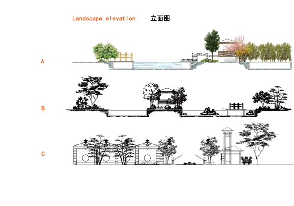 景观立面图展示