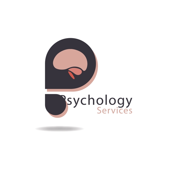 psychology抽象图形logo模板