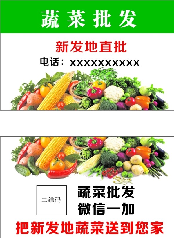 蔬菜批发水果蔬菜名片