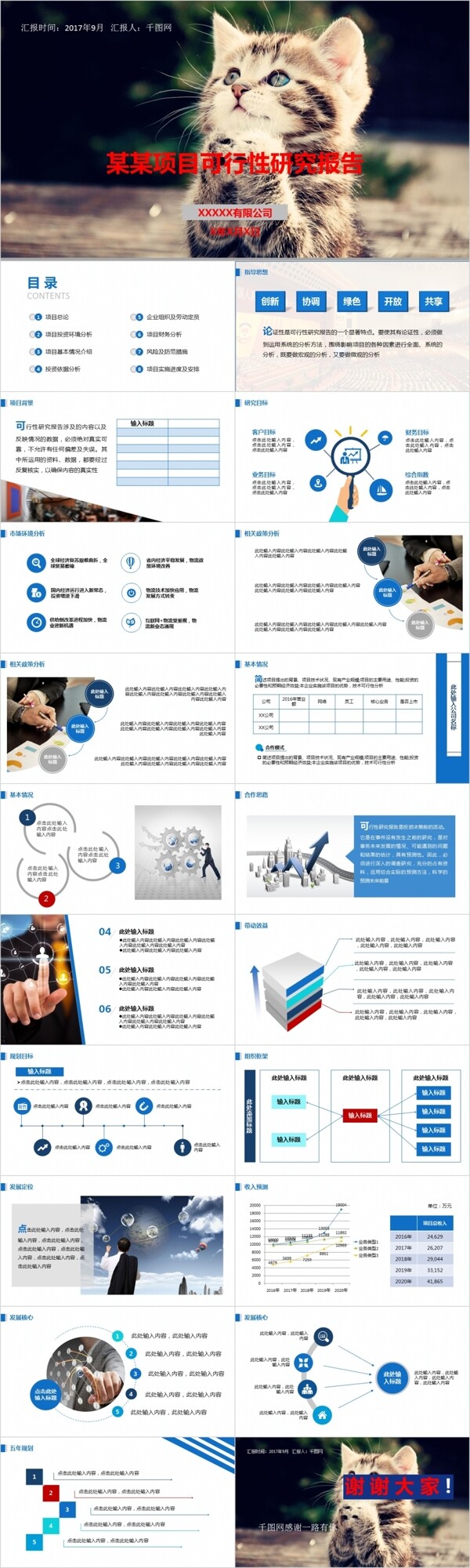 项目可行性研究工作汇报PPT模板