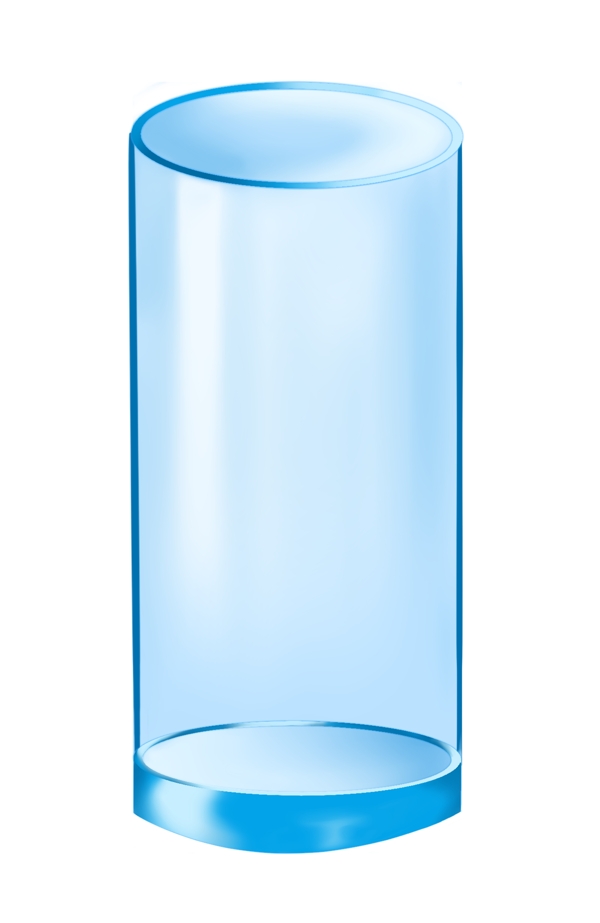 蓝色玻璃杯子插图