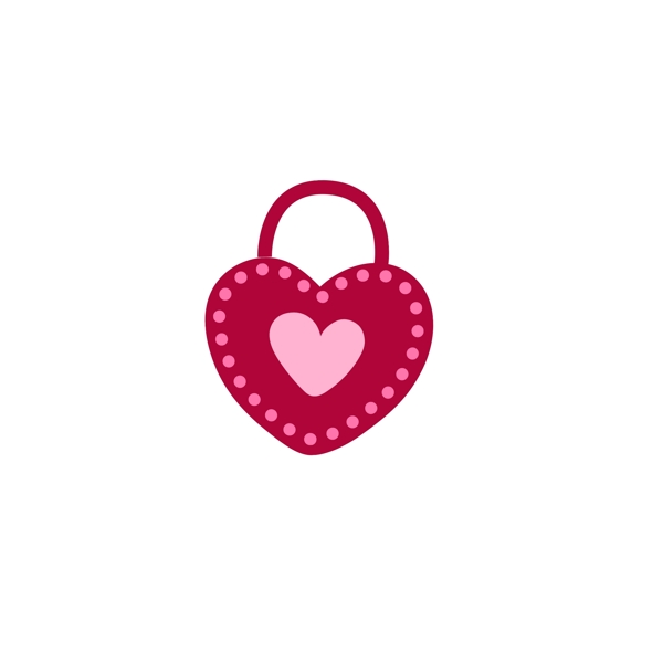 爱情锁情人节爱心锁红色GIF