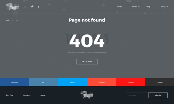 精美的企业商城网站之404错误界面