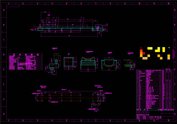 型输送机CAD景观图纸