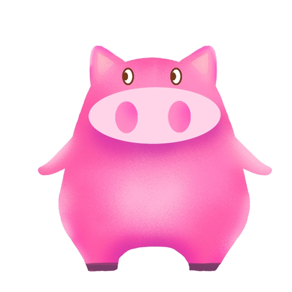 卡通粉色小猪设计
