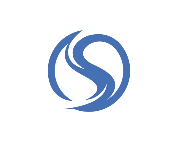 蓝色工业造型标识logo