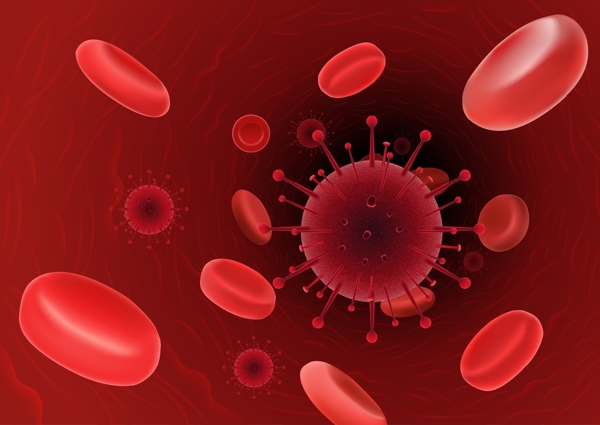 新冠肺炎病毒红细胞