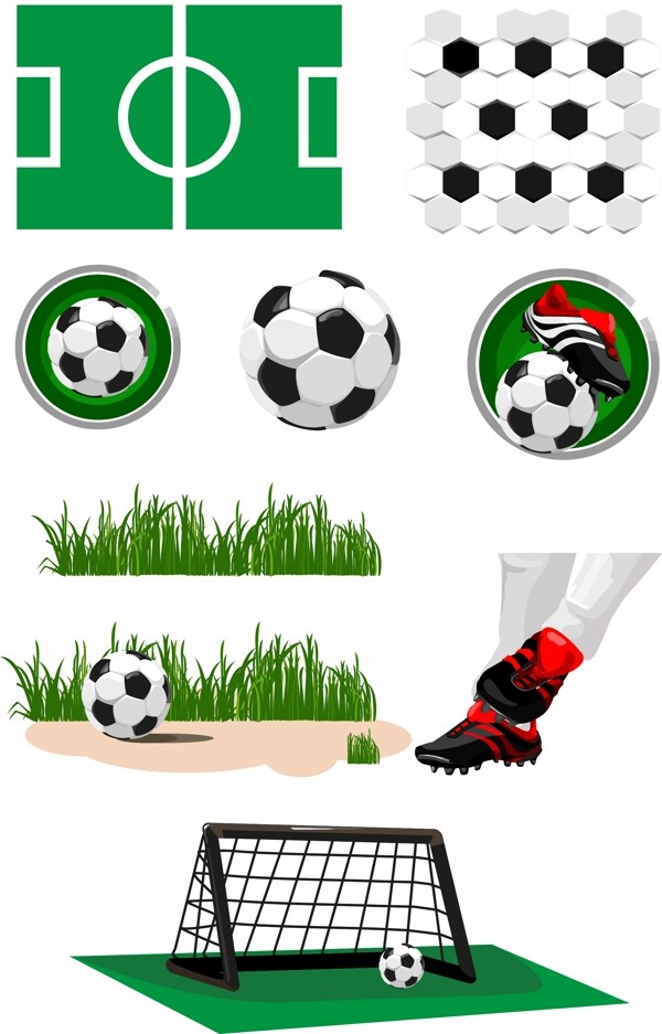 体育运动足球元素插画
