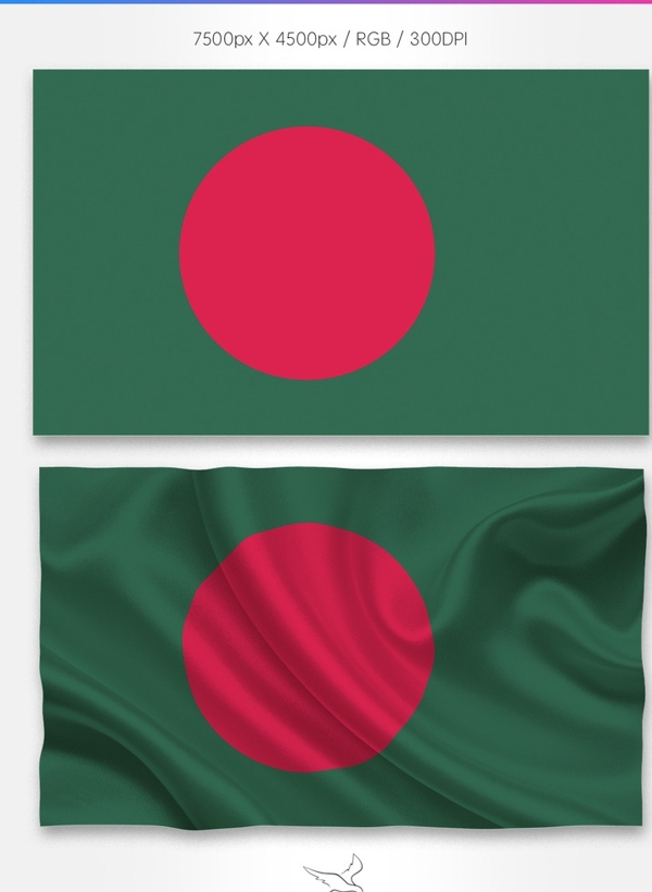 孟加拉国旗分层psd
