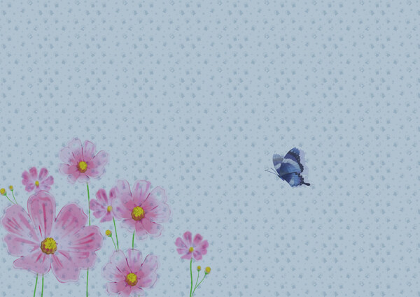 红花蝴蝶壁纸图