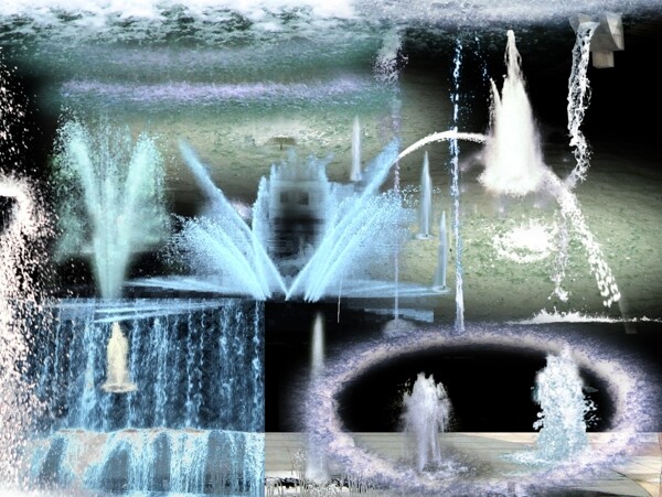 喷泉叠水图片