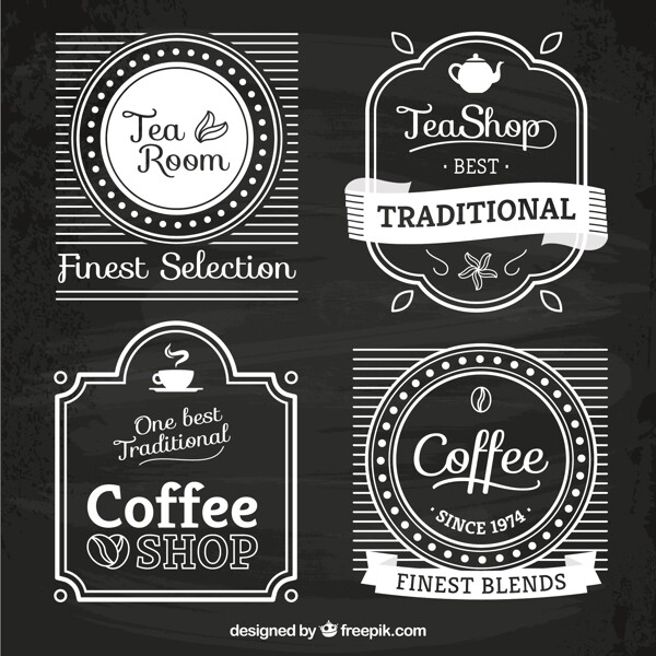 茶和咖啡店标识