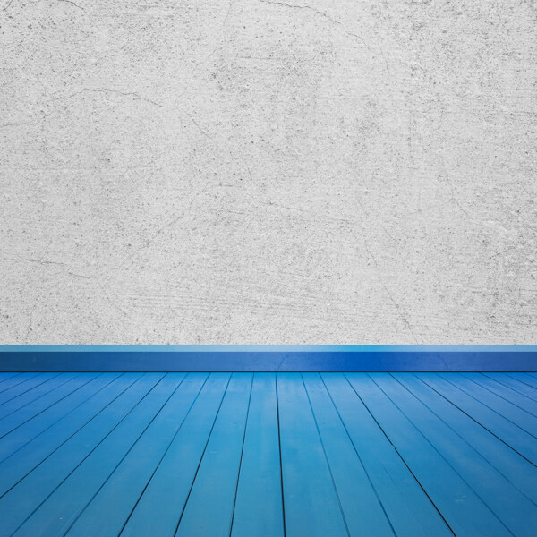 蓝色空间木纹墙面背景