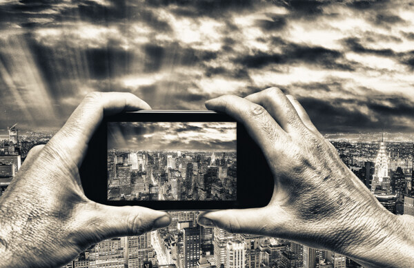 手机中的城市图片