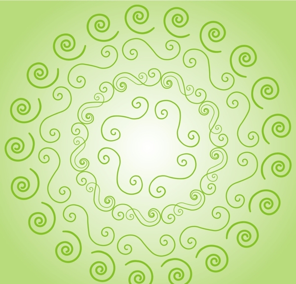 浅草绿螺旋形花纹图片