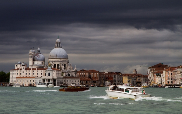 欧洲建筑水上威尼斯风景画