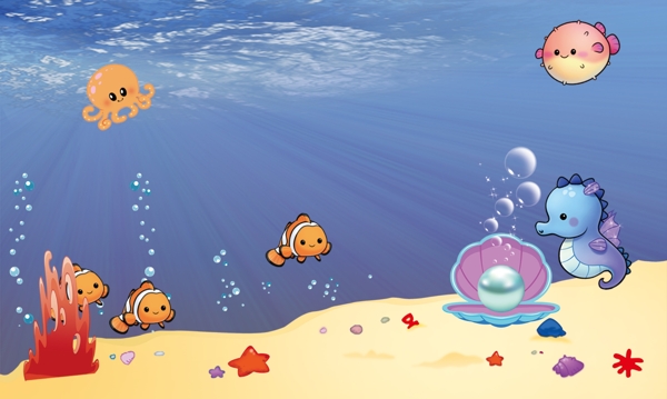 宝宝宴海洋背景图片