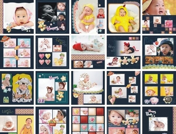 Happybaby系例儿童相册不包含人物图片