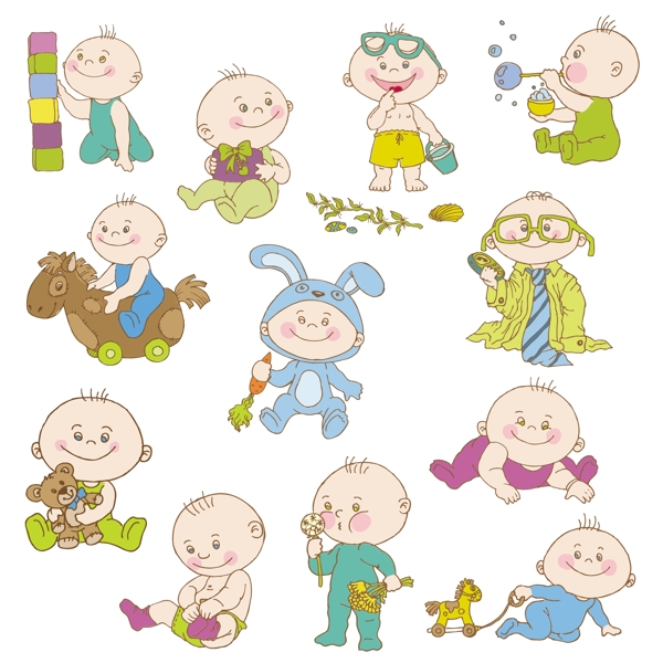 快乐卡通儿童孩子婴儿宝宝表情图片