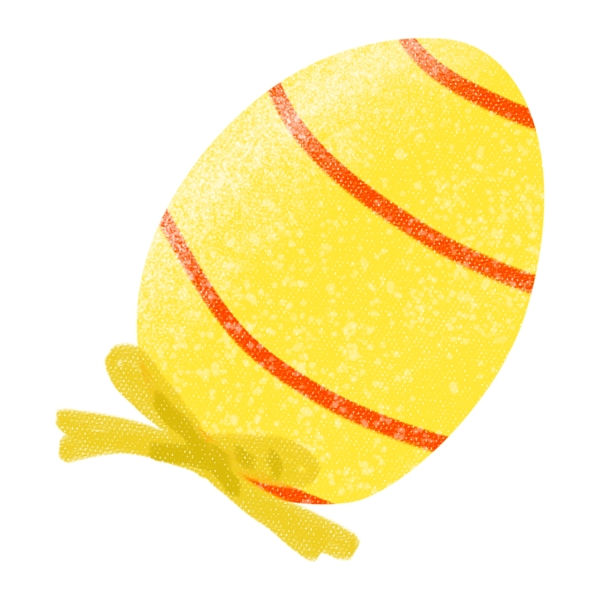 黄色手绘节日彩蛋免抠元素