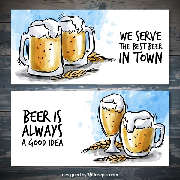 卡通手绘啤酒节海报设计