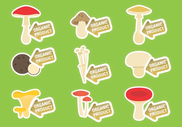 蘑菇的标签向量