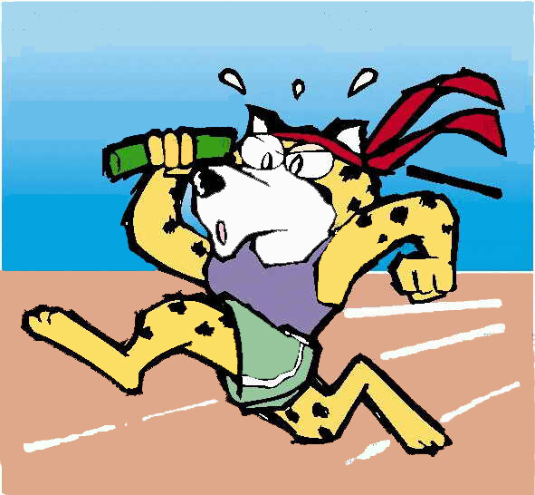 位图卡通动物豹可爱卡通色彩免费素材