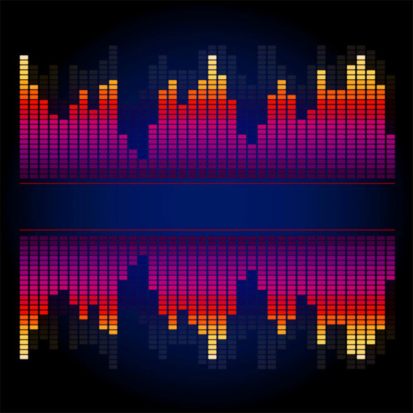 红色音频背景图片