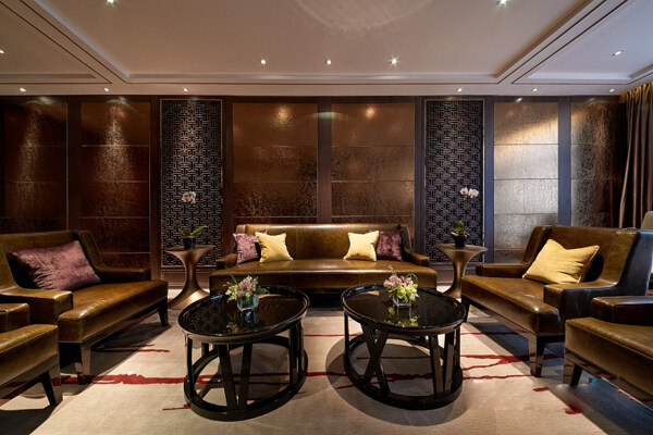 中式酒店会议室沙发设计效果图