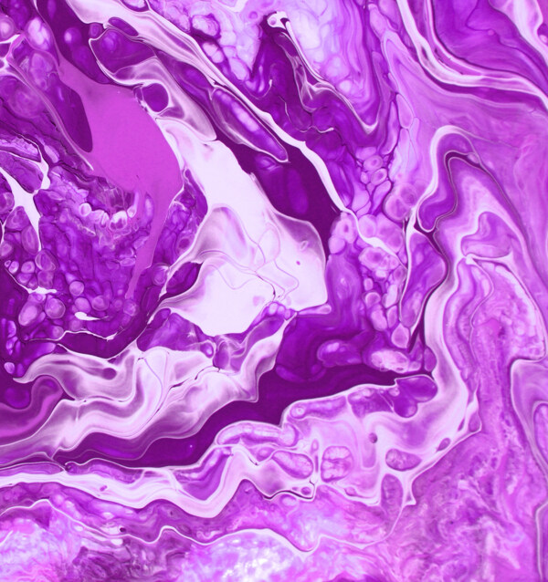 手绘紫色抽象画