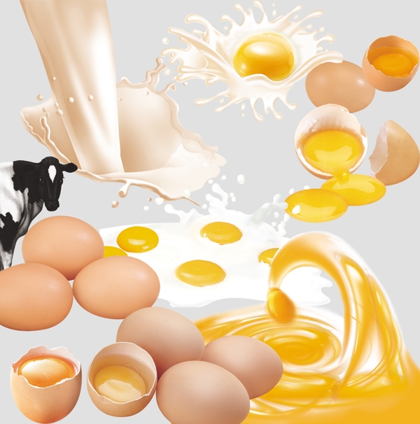 牛奶鸡蛋大集合图片