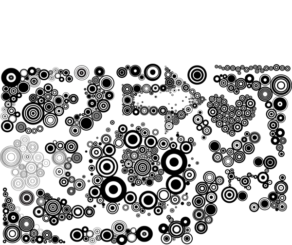 黑白设计元素系列矢量素材10圆形图形